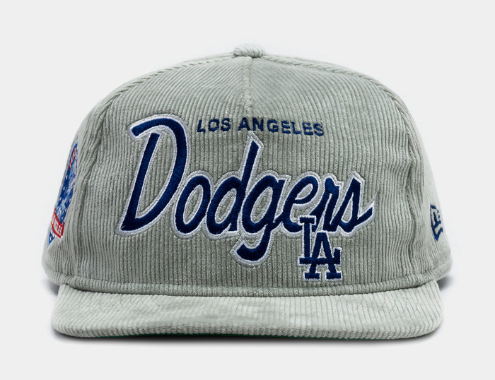 Los Angeles Dodgers Corduroy Golfer Mens Hat (Grey)