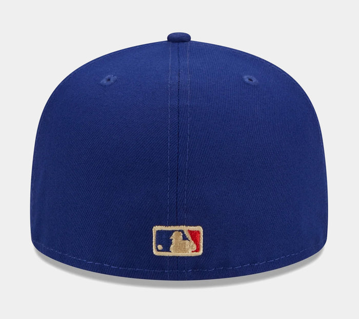 Los Angeles Dodgers Laurel Side Patch 59FIFTY Fitted Mens Hat (Blue)