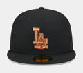 Los Angeles Dodgers Metallic Pop 59FIFTY Mens Fitted Hat (Black)