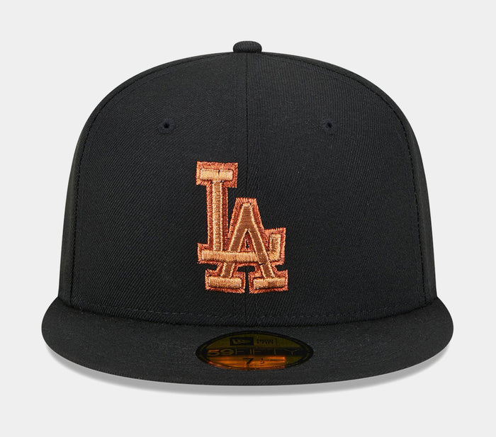 Los Angeles Dodgers Metallic Pop 59FIFTY Mens Fitted Hat (Black)