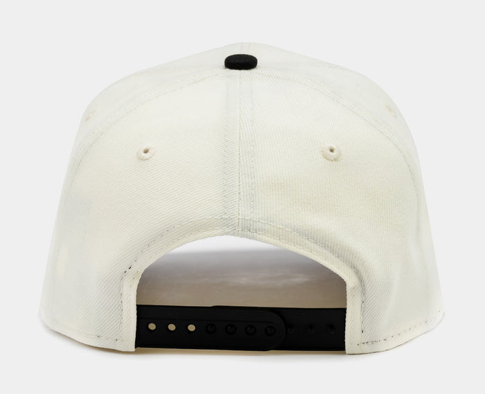 Los Angeles Dodgers Upside Down Logo 9Forty Snapback Mens Hat (Beige/Black)