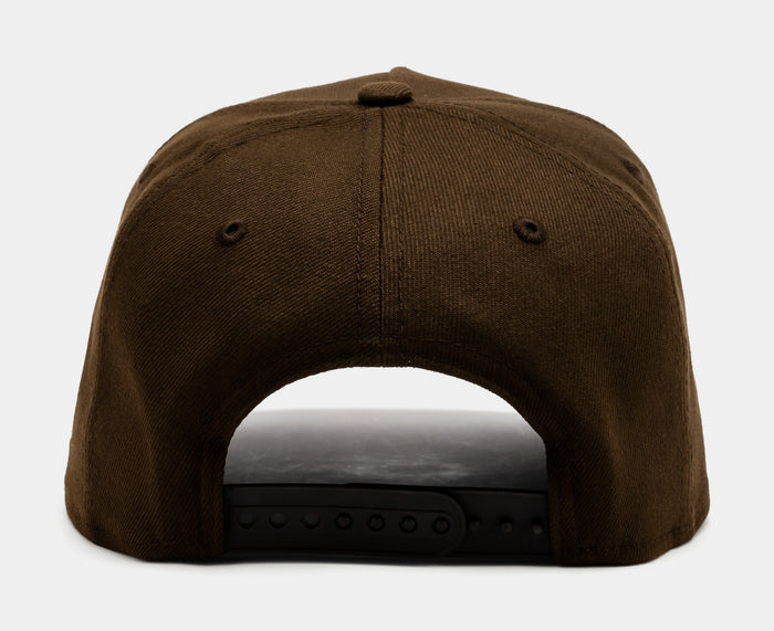 Los Angeles Dodgers Upside Down Logo 9Forty Snapback Mens Hat (Brown/White)