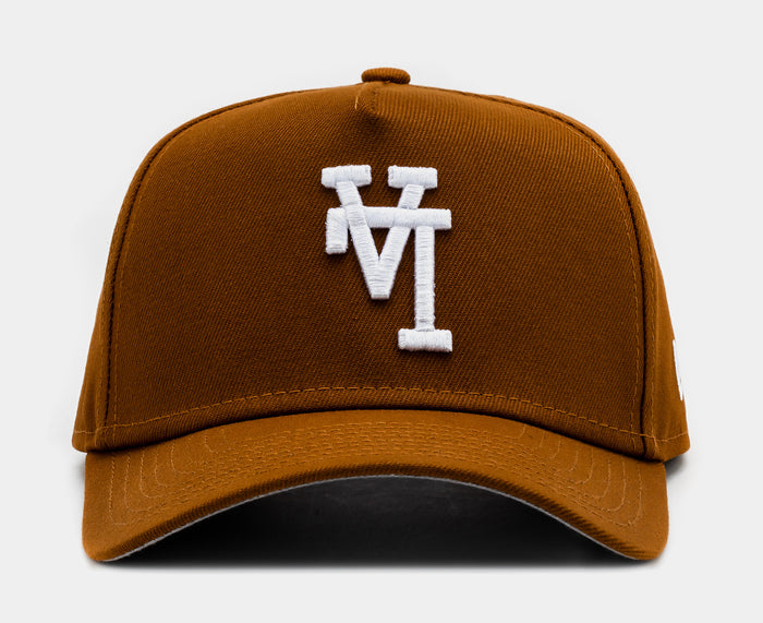 Los Angeles Dodgers Upside Down Logo 9Forty Snapback Mens Hat (Toasted Peanut)