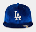 Los Angeles Dodgers Velvet Visor Clip 59Fifty Fitted Mens Hat (Blue/White)