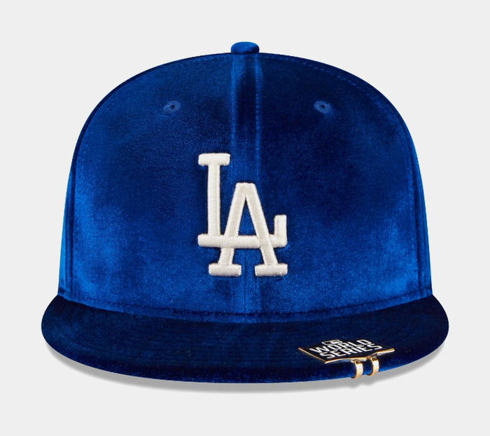 Los Angeles Dodgers Velvet Visor Clip 59Fifty Fitted Mens Hat (Blue/White)
