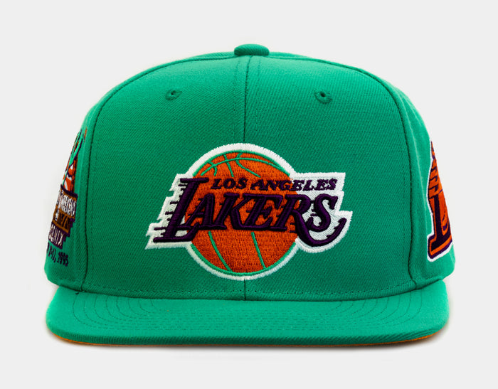 Los Angeles Lakers Desert Green Snapback Mens Hat (Green)