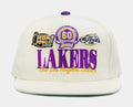 Los Angeles Lakers Retro Snapback Mens Hat (Beige)