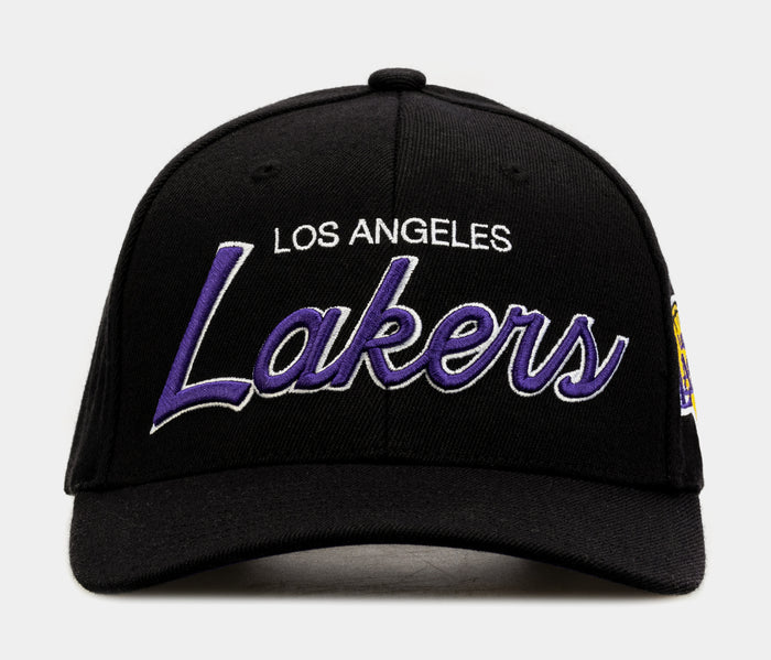 Los Angeles Lakers Team Script 2.0 Mens Snapback Hat (Black)