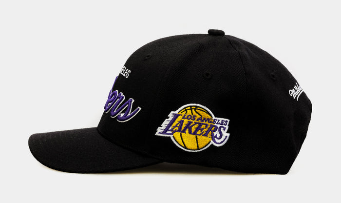 Los Angeles Lakers Team Script 2.0 Mens Snapback Hat (Black)