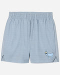 Front of gray lined athletic shorts#color_space-dye-gray