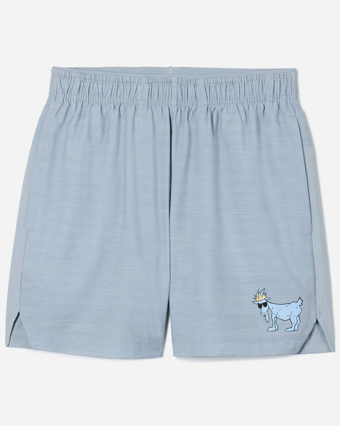 Front of gray lined athletic shorts#color_space-dye-gray