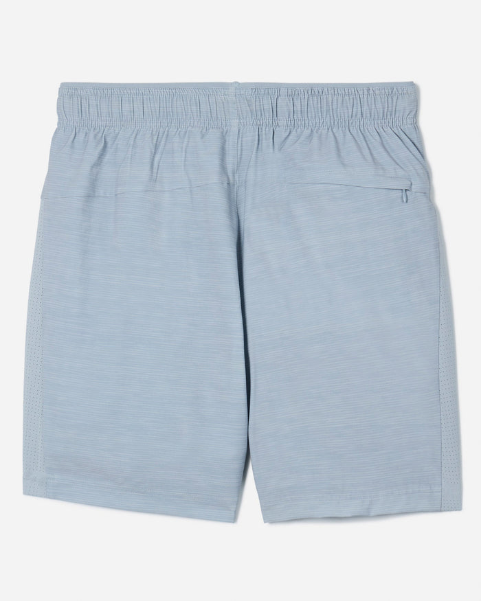 Back of gray lined athletic shorts#color_space-dye-gray