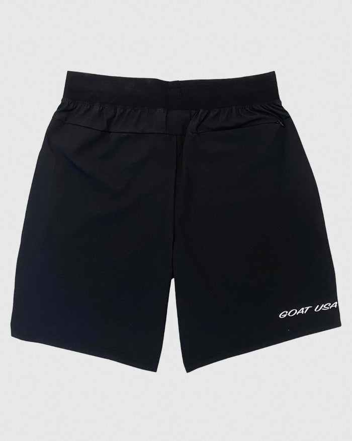 Back of black OG Men's Athletic Shorts#color_black