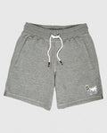 Front of gray Men's Fleece Sweat Shorts#color_gray