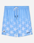 Front of carolina blue mesh shorts with a star pattern#color_carolina-blue