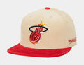 Miami Heat 2 Tone Team Cord Fitted Mens Hat (Neutral/Red)