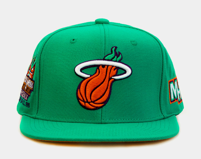 Miami Heat Desert Green Snapback Mens Hat (Green)