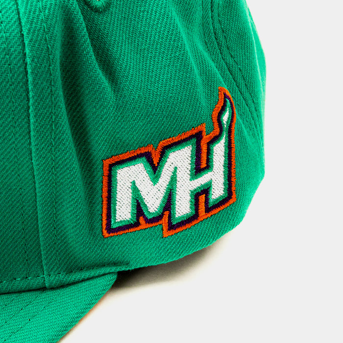 Miami Heat Desert Green Snapback Mens Hat (Green)