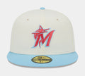 Miami Marlins Colorpack 59Fifty Mens Fitted Hat (Blue/White)