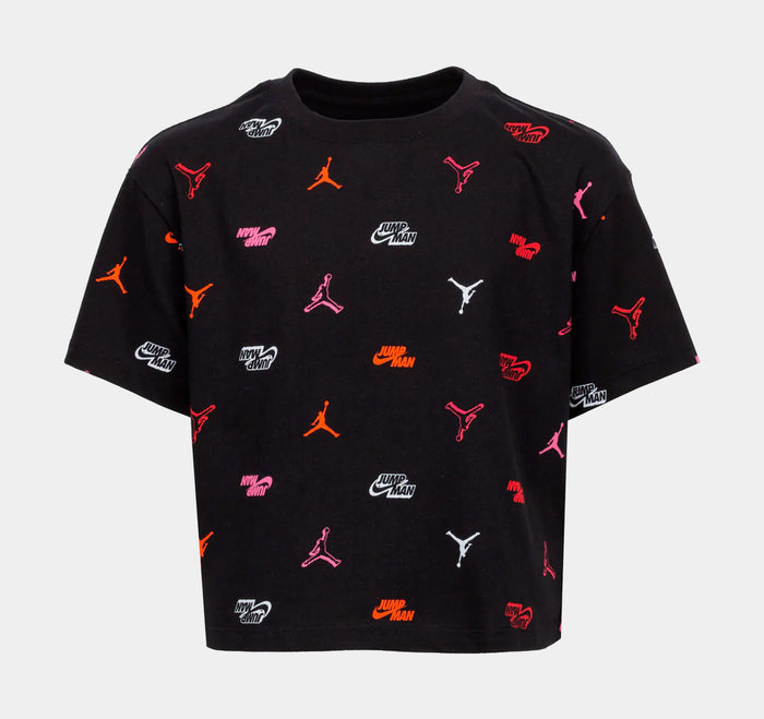 Modern All Over Print Tee Grade School Tshirt (Black)