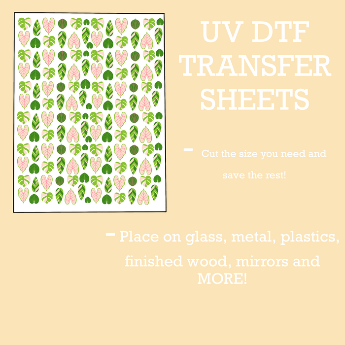 Monstera Leaf UV DTF SHEET