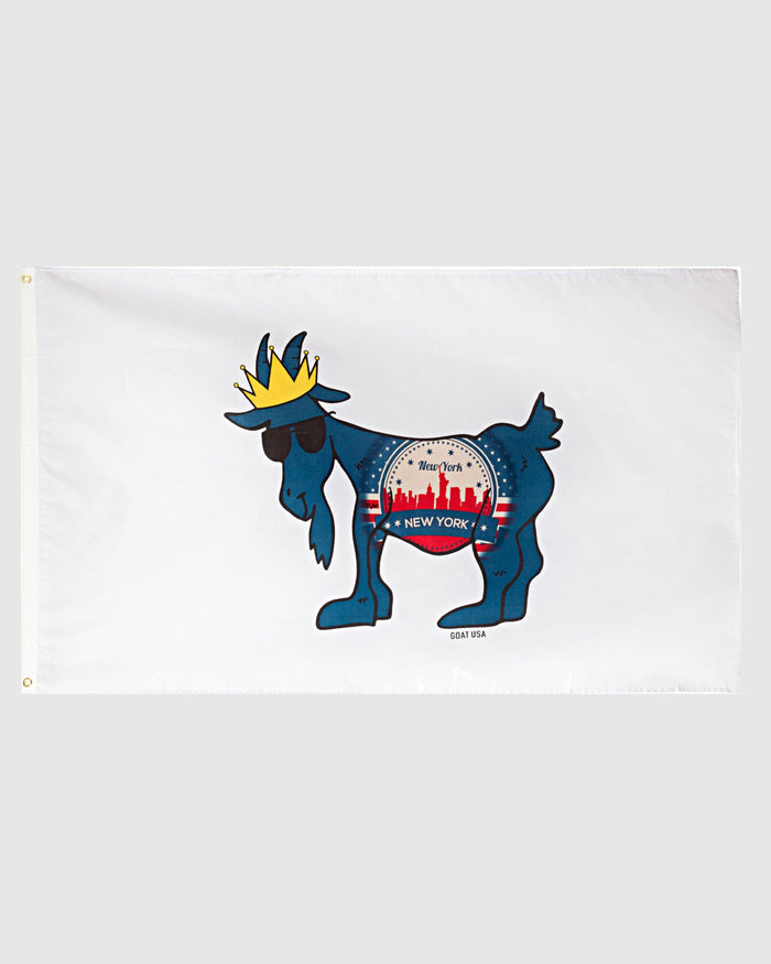 White New York GOAT Flag
