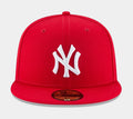 New York Yankees 59Fifty Fitted Cap Mens Hat (Red)