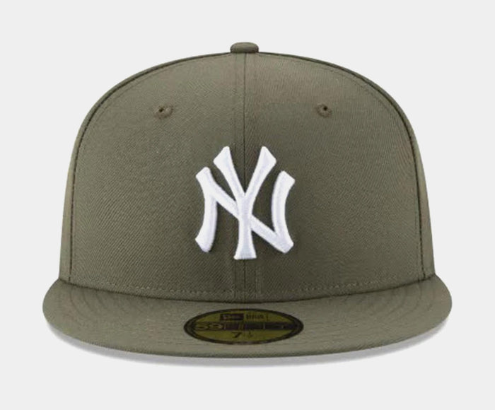 New York Yankees 59Fifty Fitted Hat Mens Hat (Olive)