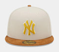 New York Yankees Corduroy Visor 59FIFTY Mens Fitted Hat (White/Brown)