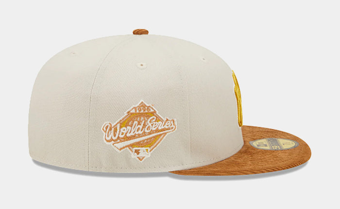 New York Yankees Corduroy Visor 59FIFTY Mens Fitted Hat (White/Brown)