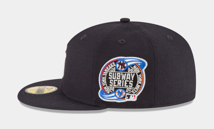New York Yankees Fitted Hat Mens Hat (Blue)