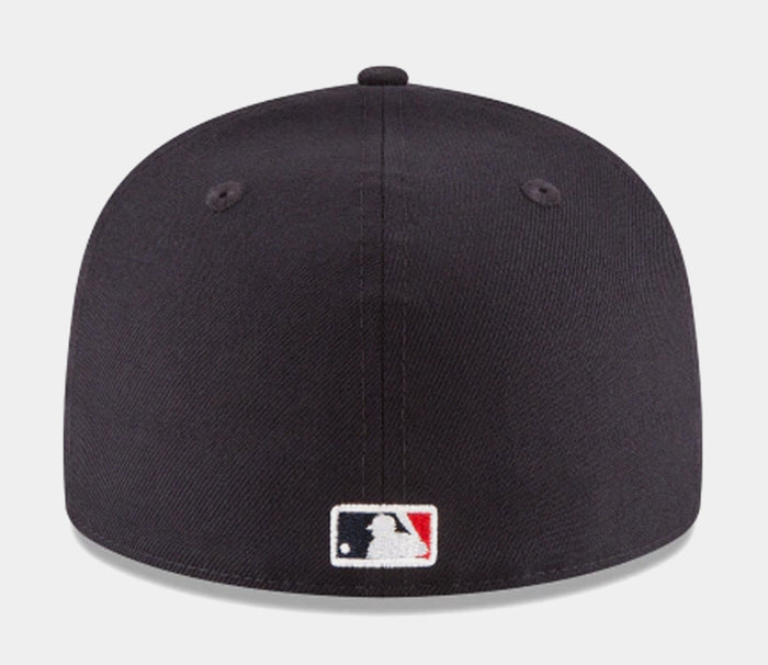 New York Yankees Fitted Hat Mens Hat (Blue)