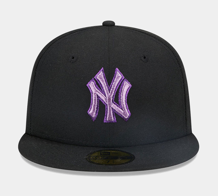 New York Yankees Metallic Pop 59FIFTY Mens Fitted Hat (Black)