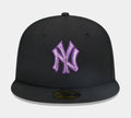 New York Yankees Metallic Pop 59FIFTY Mens Fitted Hat (Black)