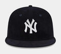 New York Yankees Throwback Corduroy 59FIFTY Mens Hat (Navy)