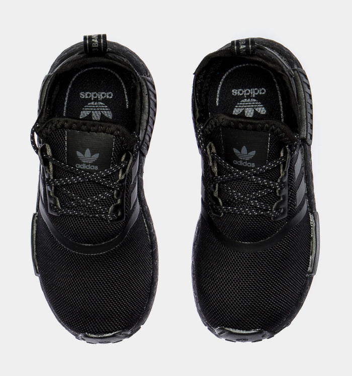 NMD R1 Infant Toddler Running Shoe (Black)