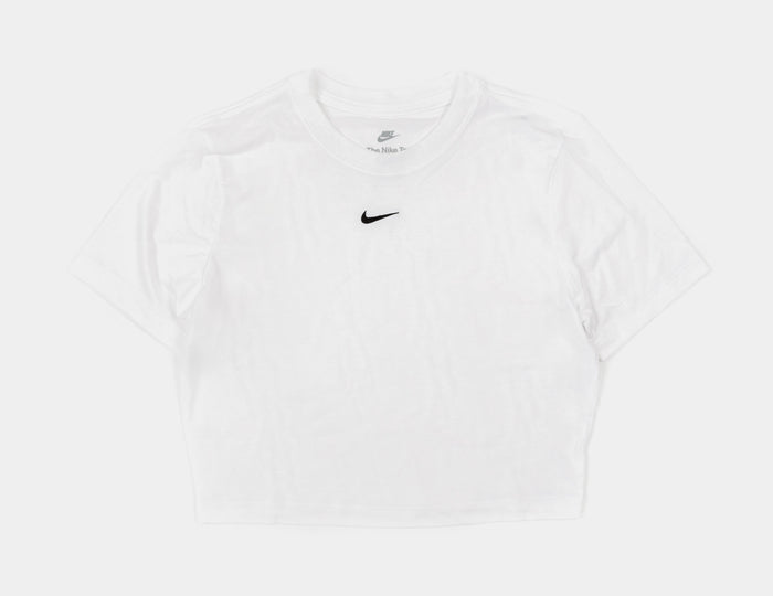 NSW Essential Slim Fit Crop Womens Short Sleeve Shirt (White)