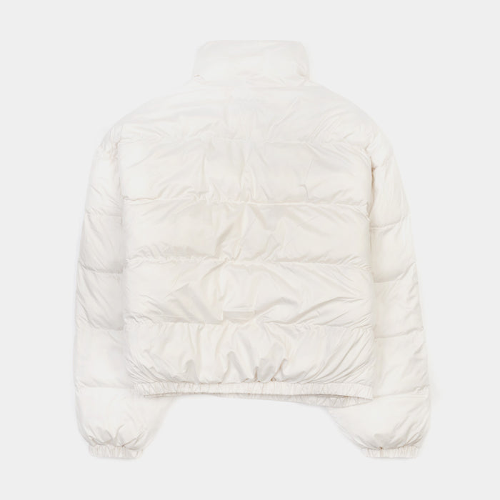 Nylon Puffer Womens Jacket (Beige)