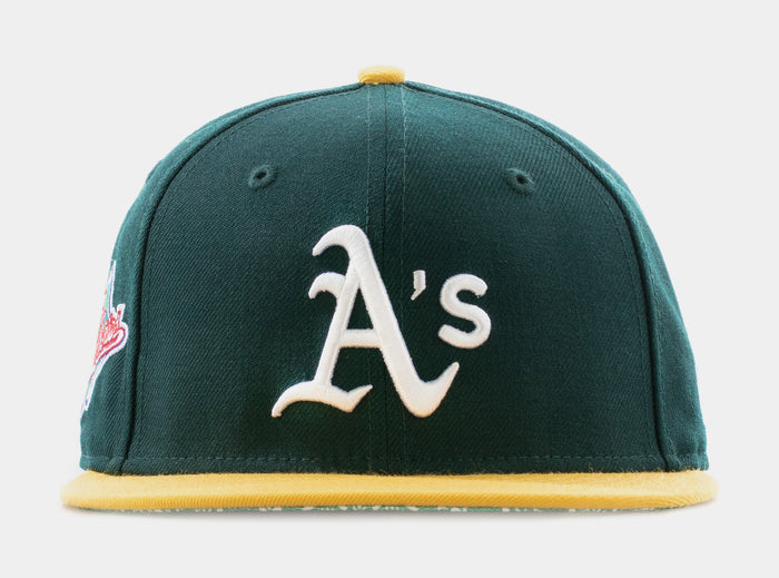 Oakland A's 59Fifty Fitted Cap Mens Hat (Green)