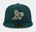 Oakland Athletics Botanical 59FIFTY Mens Fitted Hat (Green)