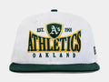 Oakland Athletics Crest 9FIFTY Mens Snapback Hat (White/Green)