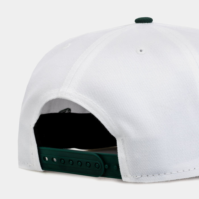 Oakland Athletics Crest 9FIFTY Mens Snapback Hat (White/Green)