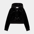 OG Bling Velour Full Zip Womens Hoodie (Black)