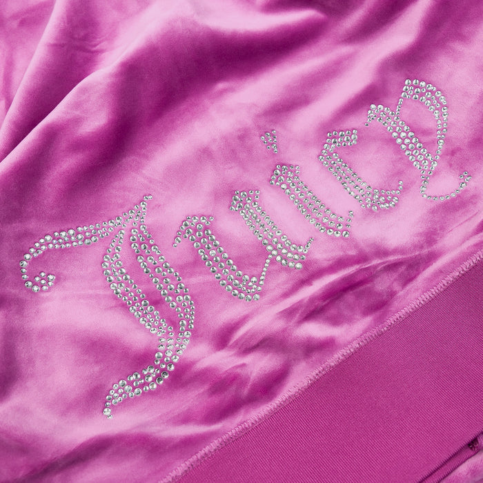 OG Bling Velour Full Zip Womens Hoodie (Purple)