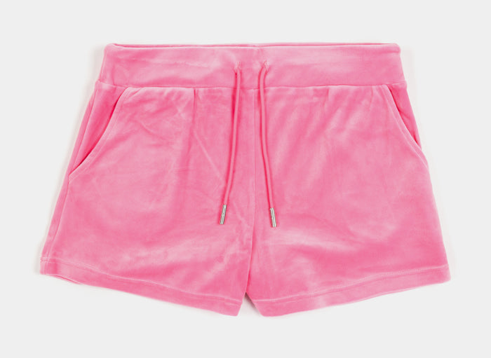 OG Bling Velour Womens Shorts (Pink)