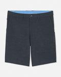 Dark gray shorts with a blue lining on a light gray background#color_gray