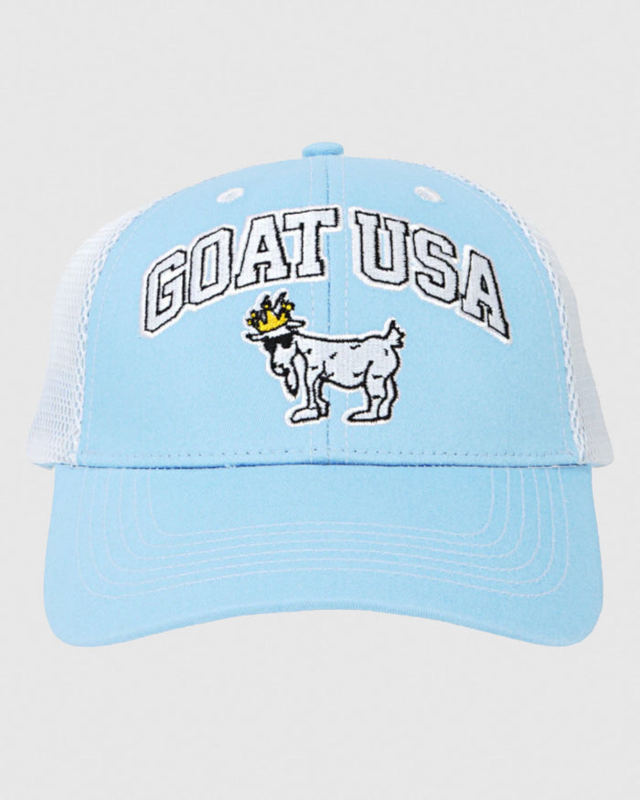 Front of carolina blue OG Trucker Hat#color_carolina-blue