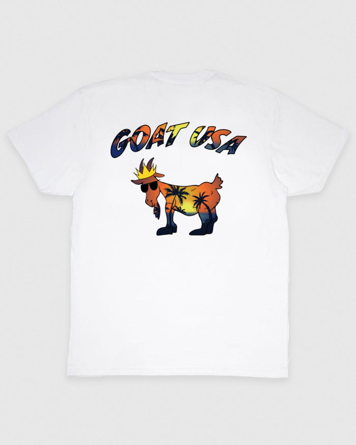 Back of white Palm Tree T-Shirt#color_white