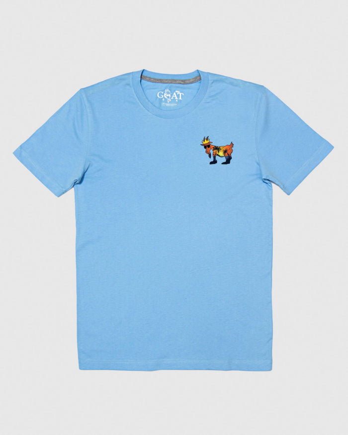 Front of carolina blue Palm Tree T-Shirt#color_carolina-blue