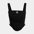 Rib Corset Womens Tank Top (Black)